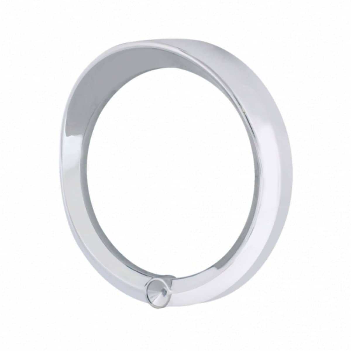 Signature Series Speed/Tach Gauge Cover With Visor For Peterbilt (2006+) – Indented Chrome (Crystal-Ready)