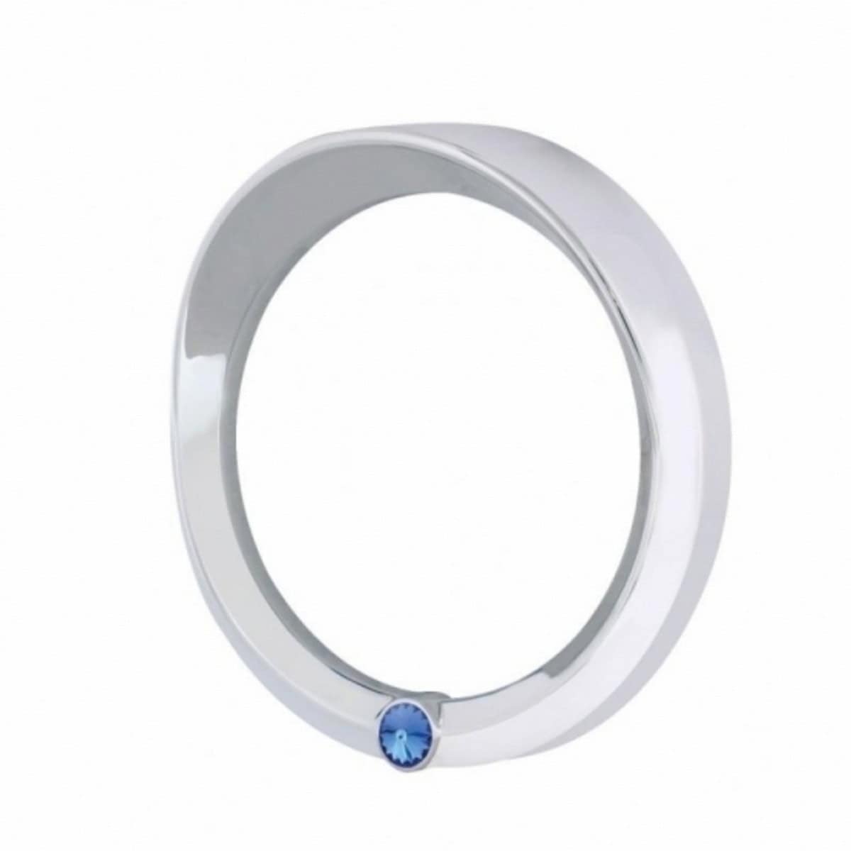 Signature Series Speed/Tach Gauge Cover With Visor For Peterbilt (2006+) – Chrome With Crystal