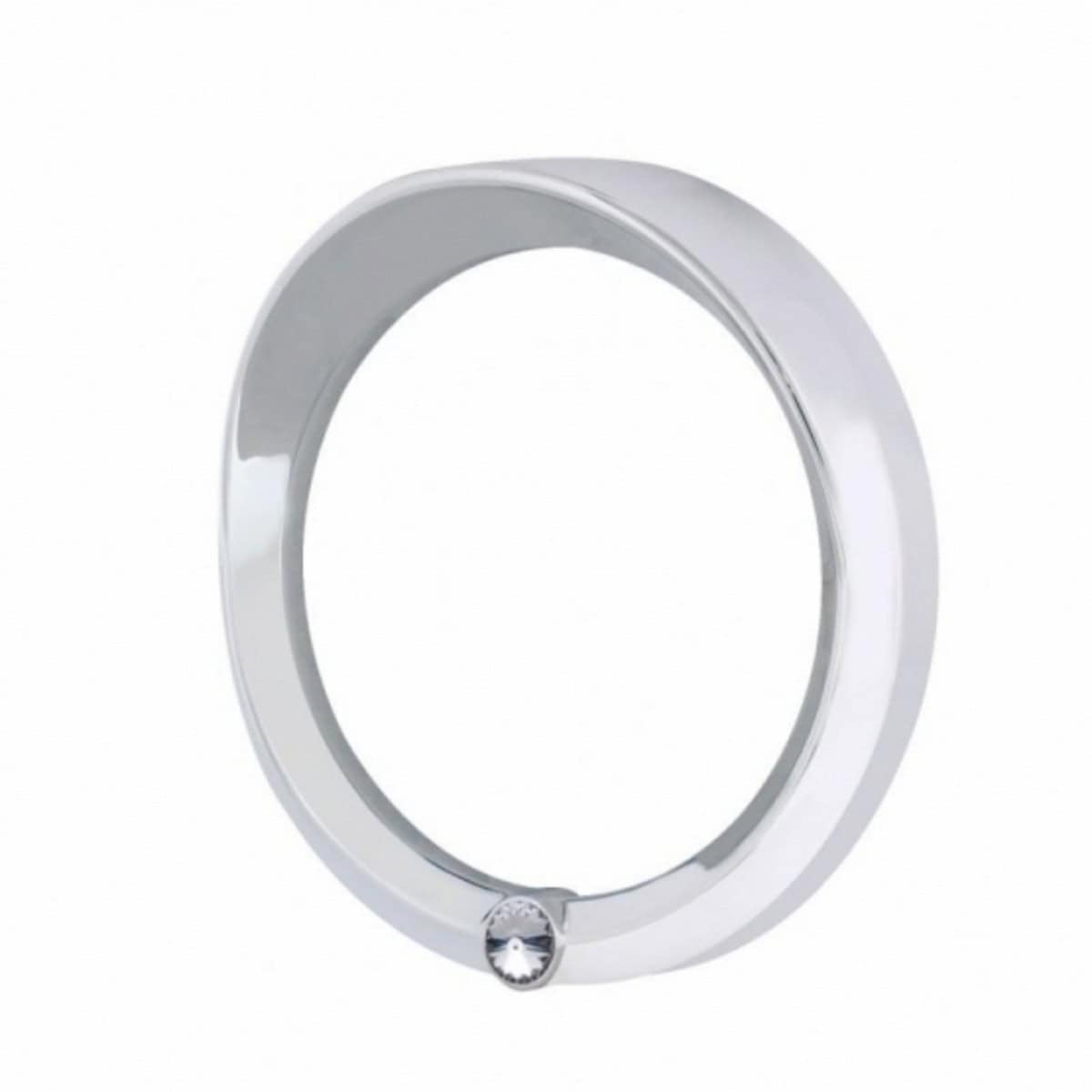 Signature Series Speed/Tach Gauge Cover With Visor For Peterbilt (2006+) – Chrome With Crystal