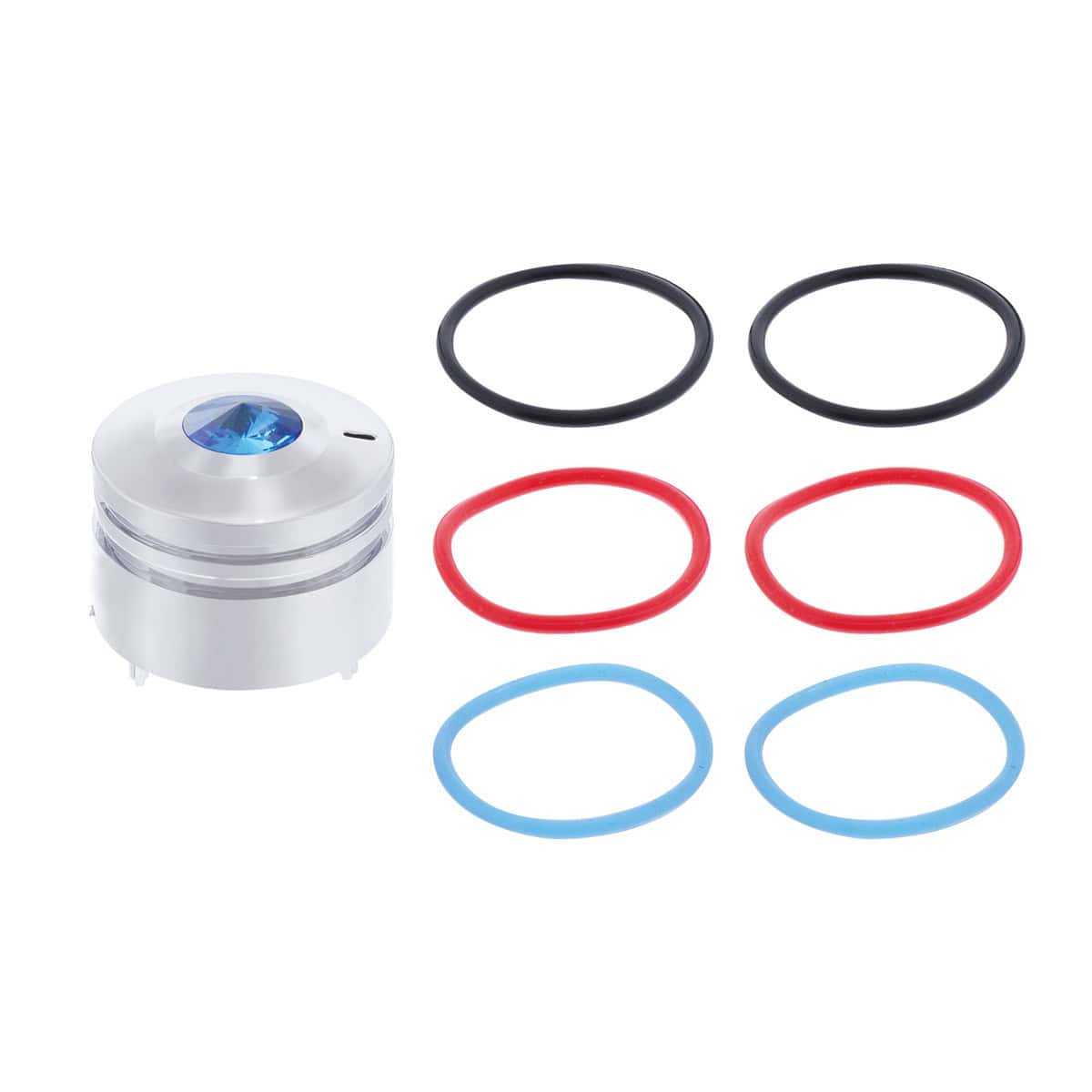 Deluxe Signature A/C Control Knob For Peterbilt With Crystal – Chrome Finish (Multiple Colors)