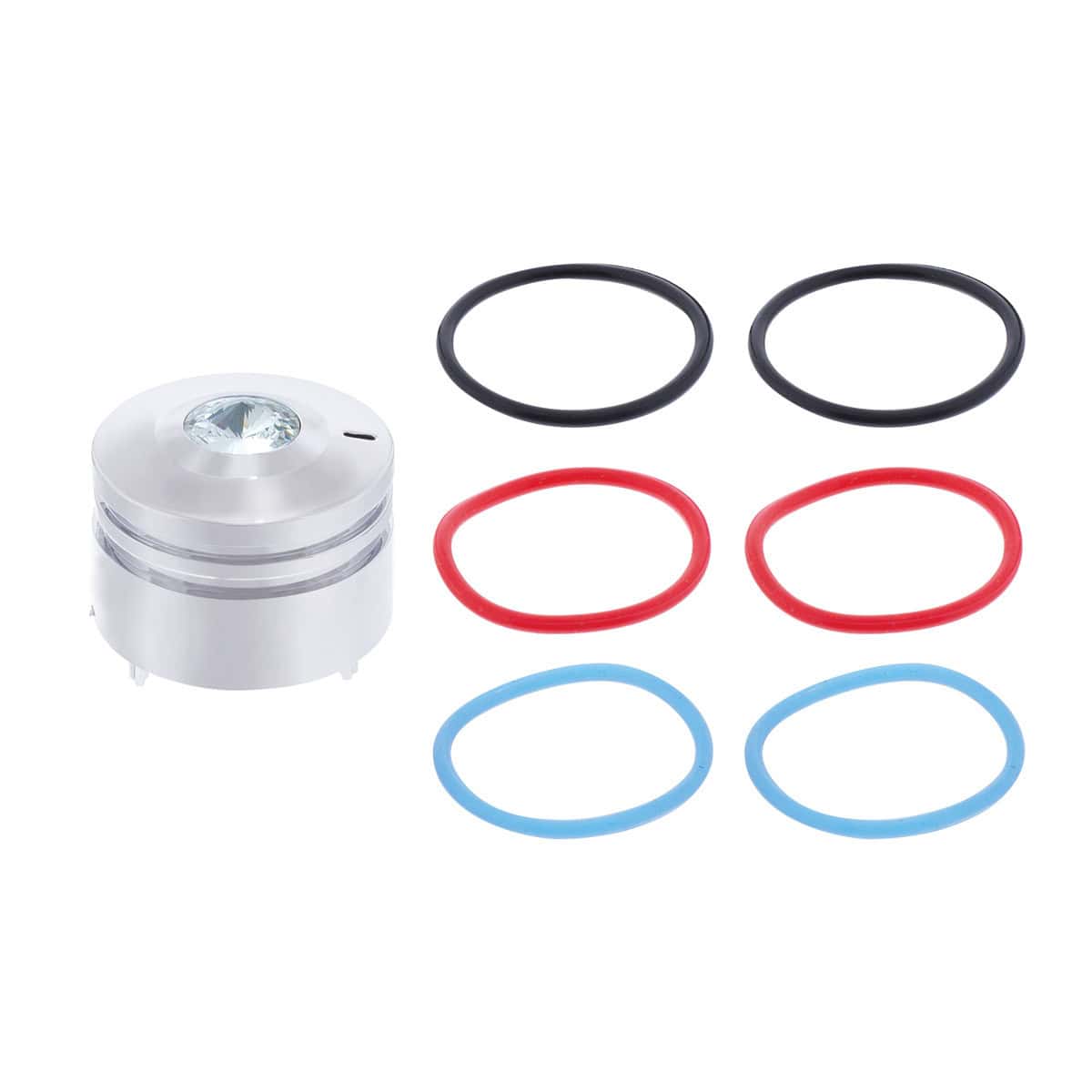 Deluxe Signature A/C Control Knob For Peterbilt With Crystal – Chrome Finish (Multiple Colors)