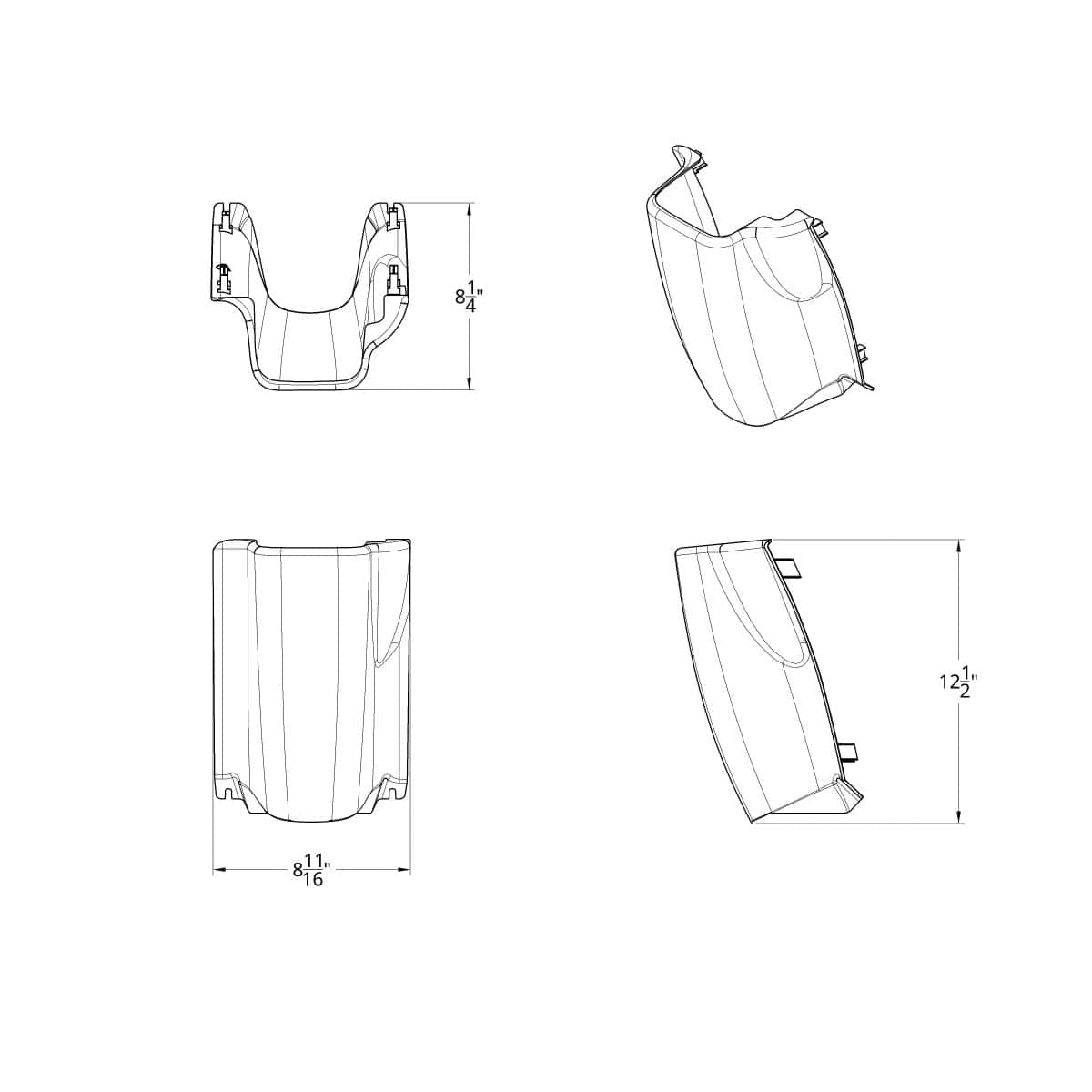 Mid Steering Column Cover For Peterbilt 389 (2008–2022), 388/386 (2006–2015), &Amp; 379/378 (2006–2007) 4 Mid Steering Column Cover For Peterbilt 389 (2008–2022), 388/386 (2006–2015), & 379/378 (2006–2007)