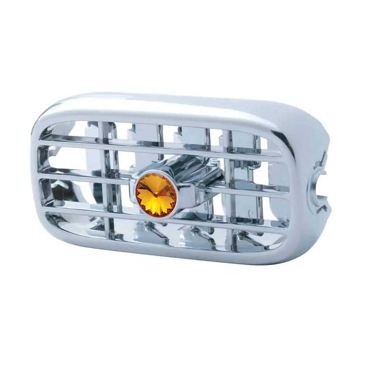 Chrome Plastic A/C Vent With Crystal For Peterbilt (2006+)