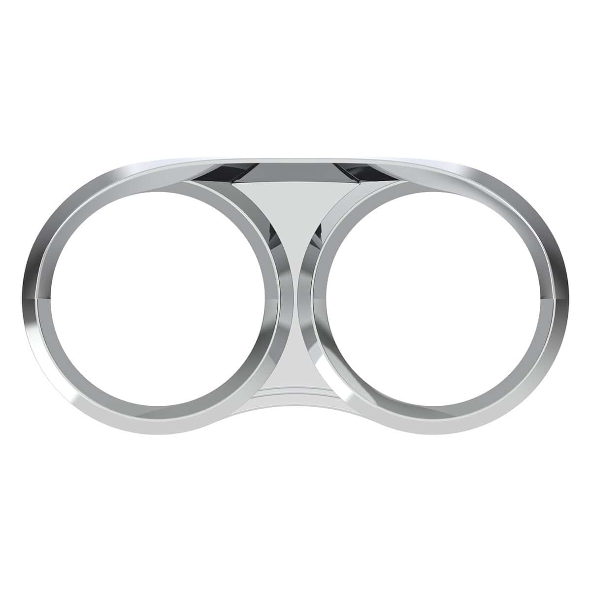 Peterbilt Chrome Dual Gauge Cluster Cover with Visor