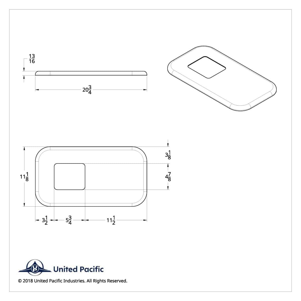 Peterbilt Chrome Shift Plate Cover S22-6041M01-268 4 Peterbilt Chrome Shift Plate Cover (OEM Fit)
