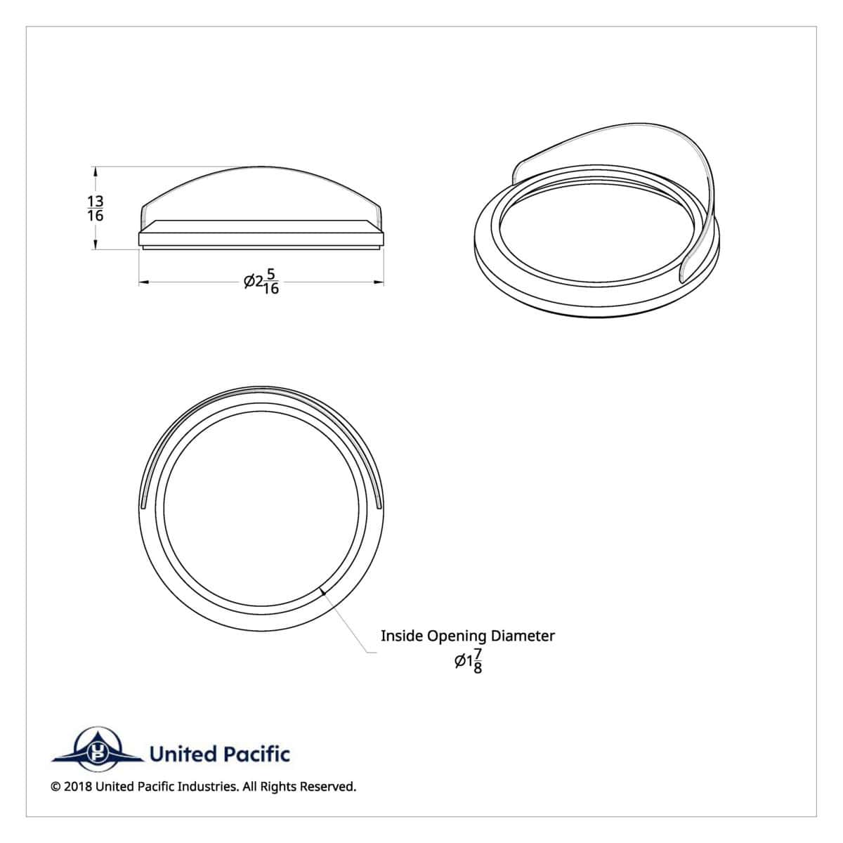 Chrome Small Gauge Cover With Visor For 2007+ International 3 Chrome Small Gauge Cover With Visor for 2007+ International