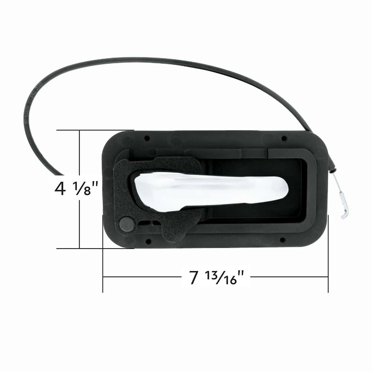 Chrome Interior Door Handle W/ Cable &Amp; Base For Peterbilt 389 (2008–2023) &Amp; 386 (2006–2016) – (Bulk) 6 Chrome Interior Door Handle w/ Cable & Base For Peterbilt 389 (2008–2023) & 386 (2006–2016) – (Bulk)