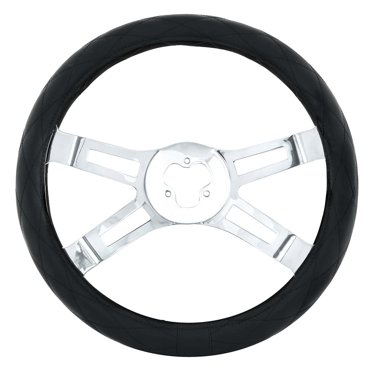 18" Crystal Stitched Leather Steering Wheel Cover