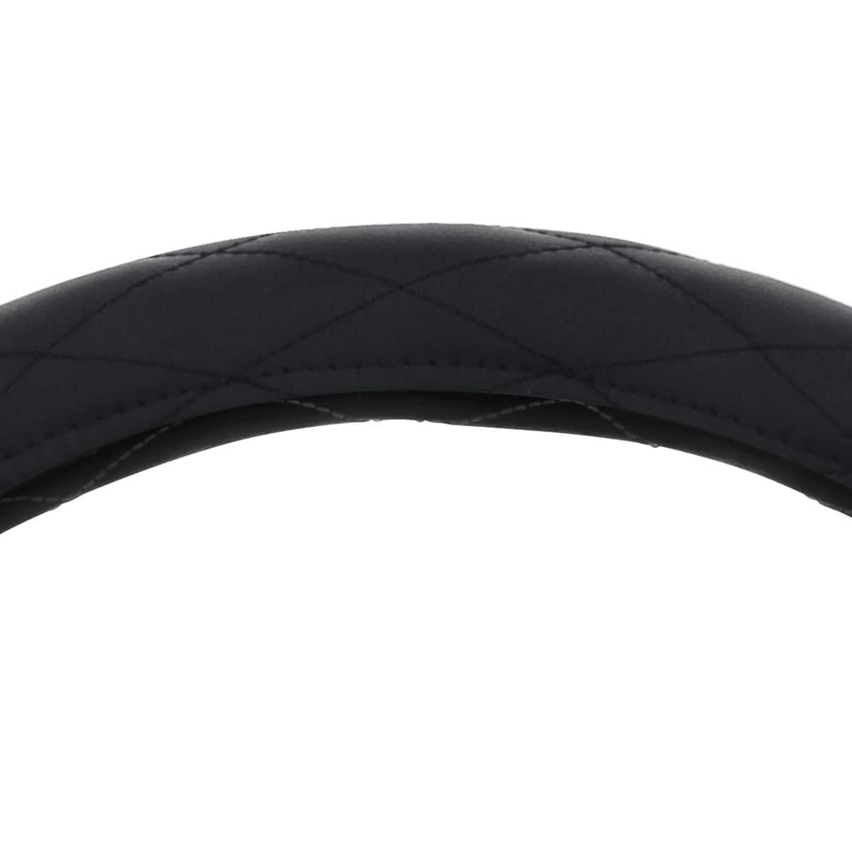 18&Quot; Crystal Stitched Leather Steering Wheel Cover 3 18" Crystal Stitched Leather Steering Wheel Cover