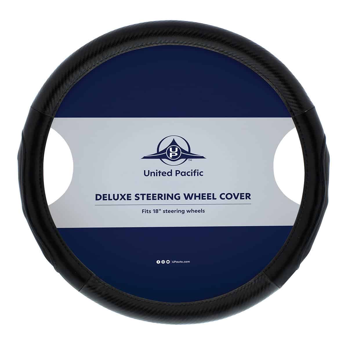 18" Carbon Fiber Pattern Steering Wheel Cover