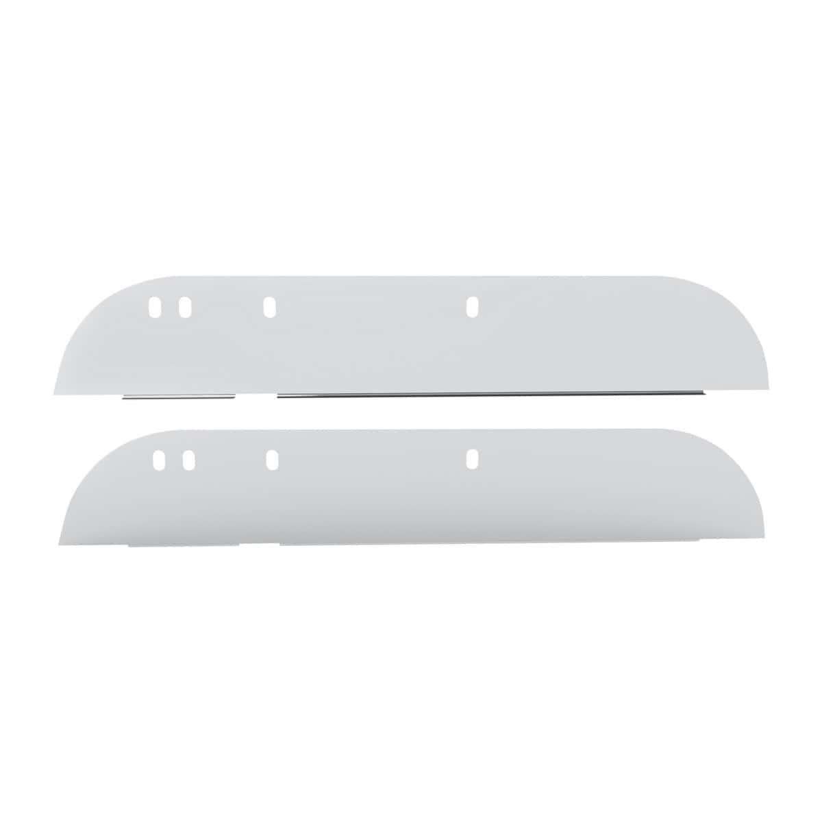 430 Stainless Steel 5" Chop Top Window Trim For 2005+ Peterbilt Trucks With Door Mounted Mirror (Pair)