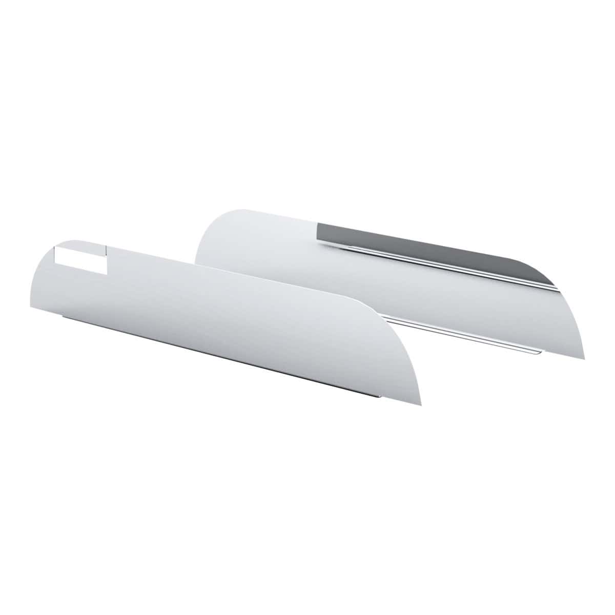 430 Stainless Steel 5" Chop Top Window Trim For 2006+ Peterbilt Trucks With Convex Mirror (Pair)
