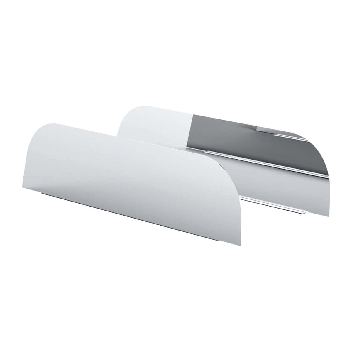 430 Stainless Steel 8" Chop Top Window Trim For 2005+ Peterbilt Trucks With Cab Mounted Mirror (Pair)