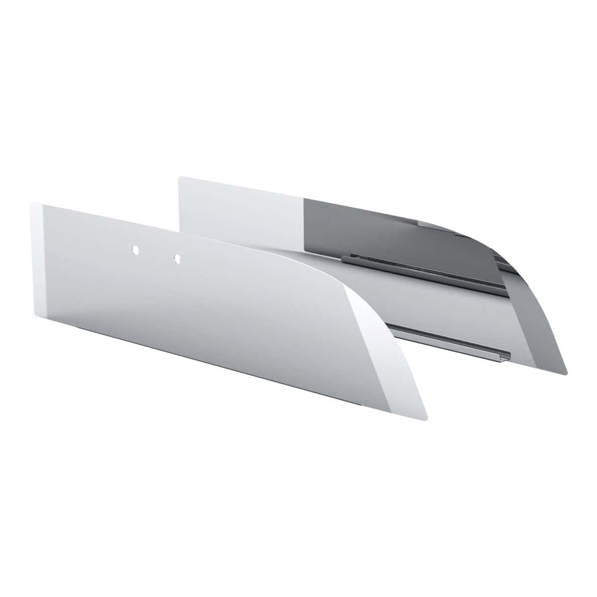 430 Stainless Steel 8" Chop Top Window Trim For 2012-2026 Peterbilt 579 With Convex Mirror (Pair)