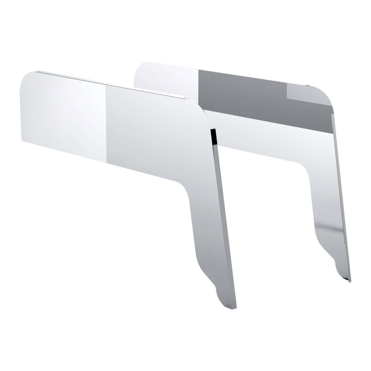 430 Stainless Steel 8" L-Shape Chop Top Window Trim For Kenworth T300, T600, T660, T800 (Pair)