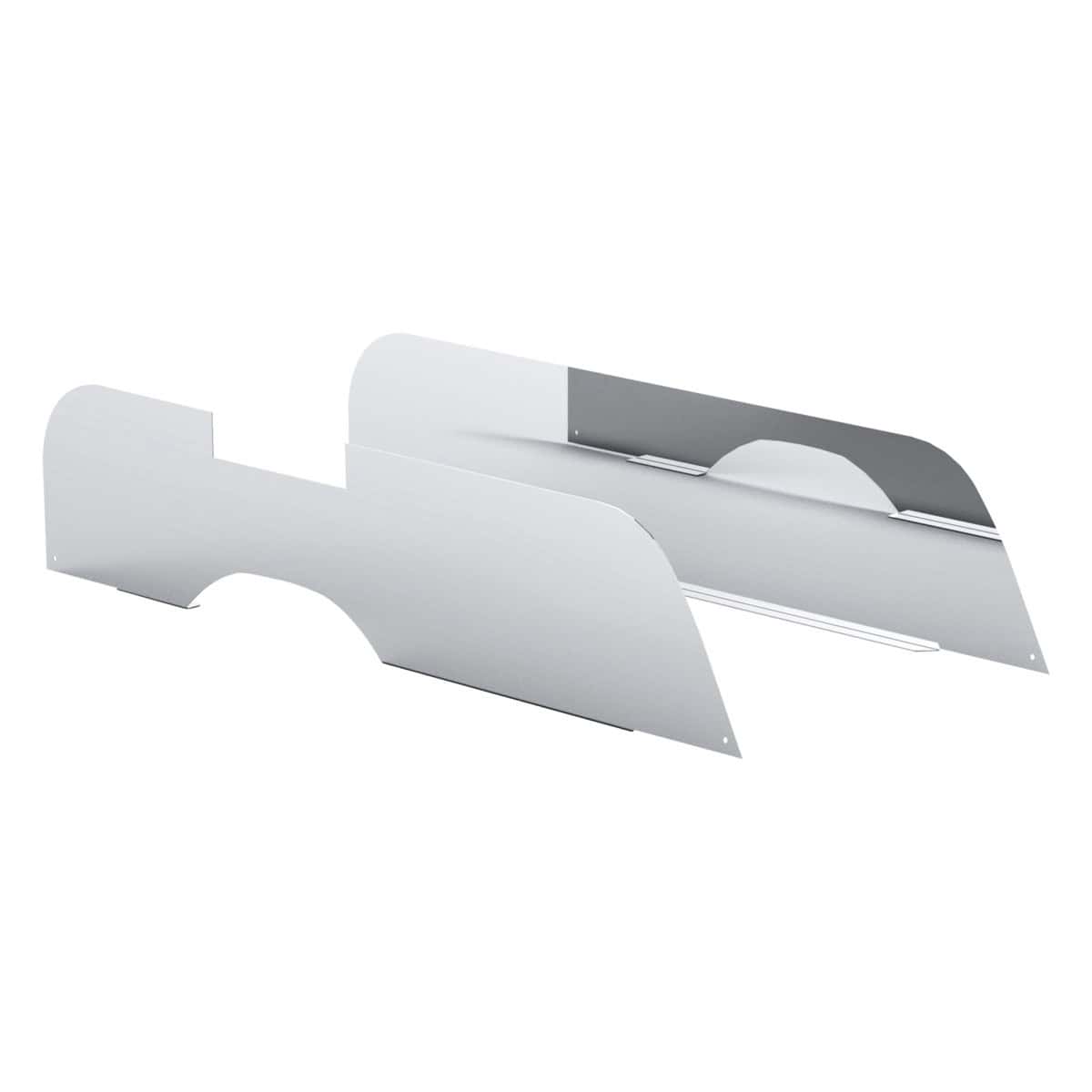 430 Stainless Steel 7&Quot; Chop Top Window Trim For 2018-2026 Freightliner Cascadia With Convex Mirror (Pair) 2 430 Stainless Steel 7" Chop Top Window Trim For 2018-2026 Freightliner Cascadia With Convex Mirror (Pair)