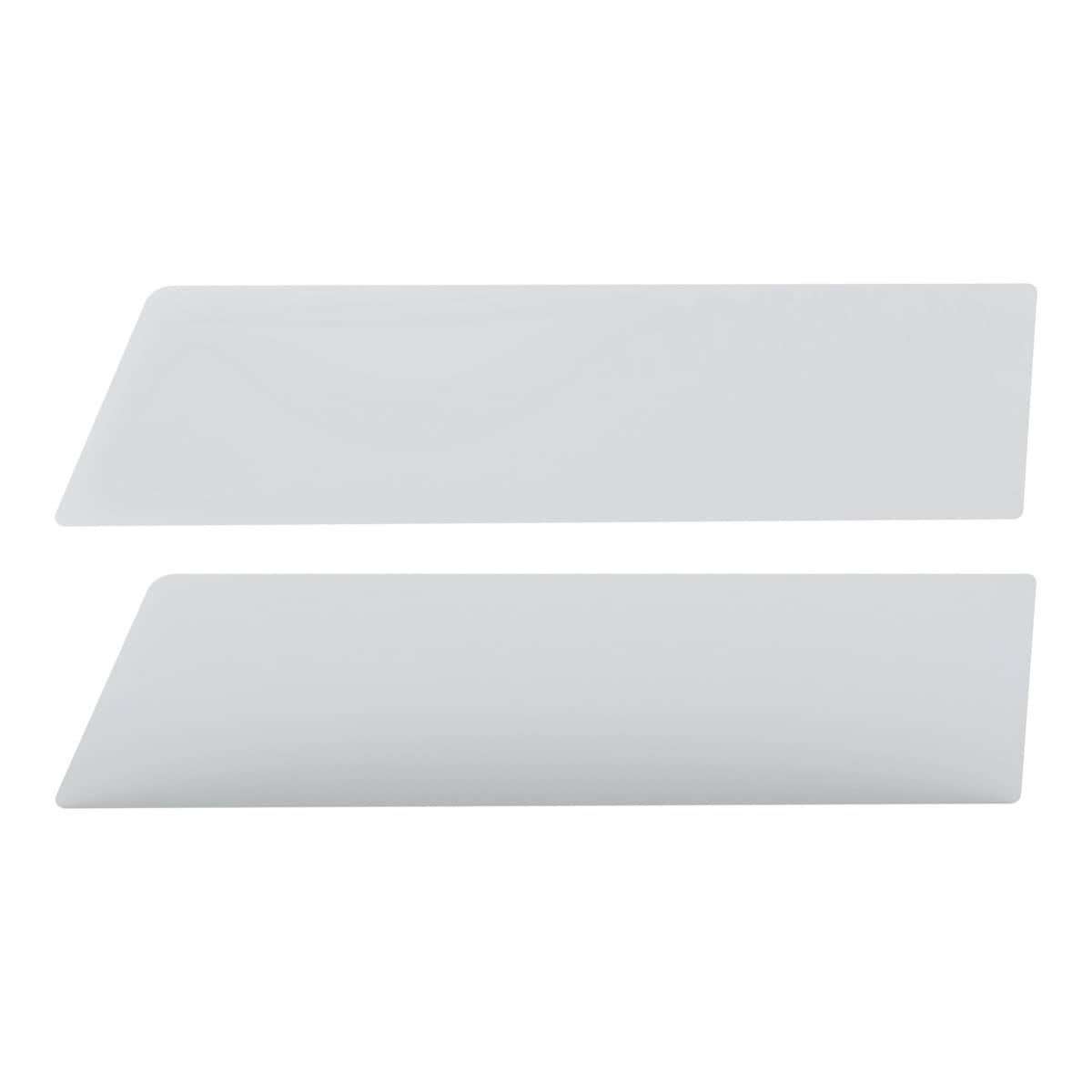 430 Stainless Steel 8" Chop Top Window Trim For 2006-2016 International Prostar With Sealed Vent Window (Pair)