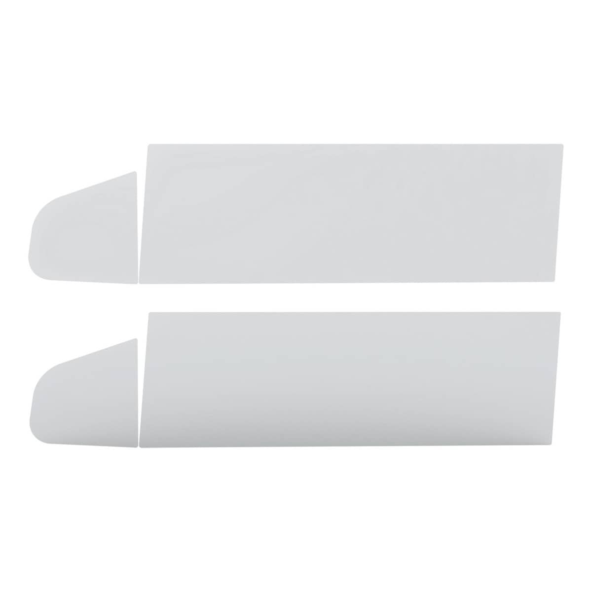 430 Stainless Steel 8" Chop Top Window Trim For 2006-2016 International Prostar With Non-Sealed Vent Window (Pair)