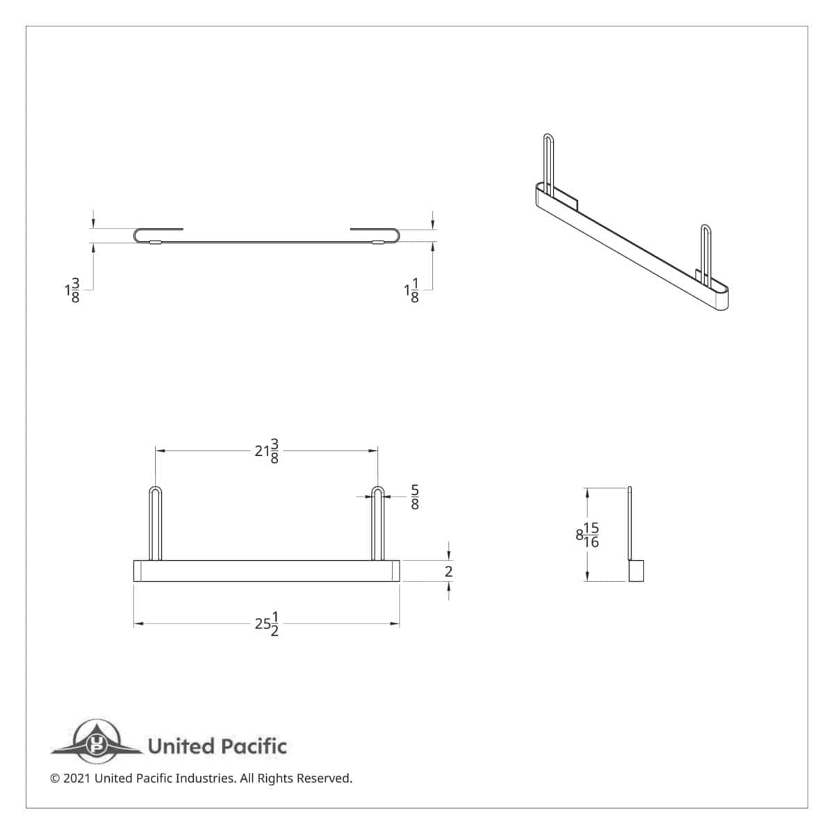 Peterbilt Chrome Anti-Sail Mud Flap Bracket