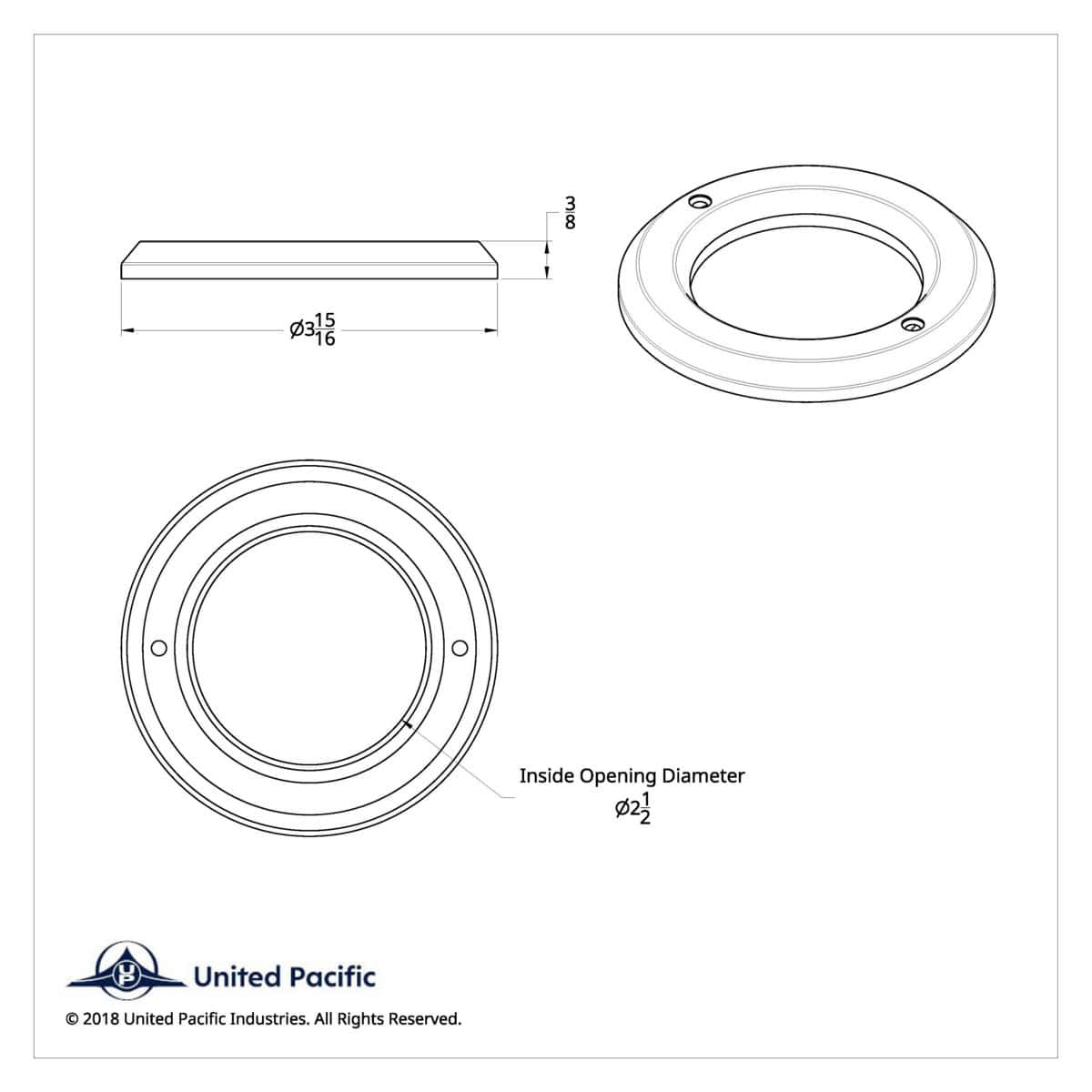 2.5&Quot; Chrome Plastic Light Bezel 3 2.5" Chrome Plastic Light Bezel