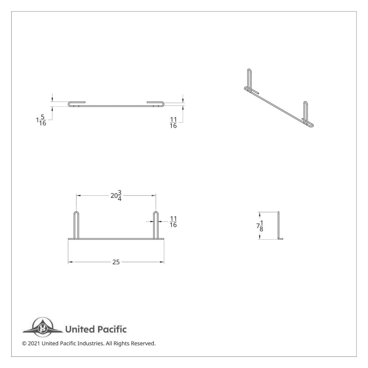 Peterbilt Chrome Anti-Sail Bracket