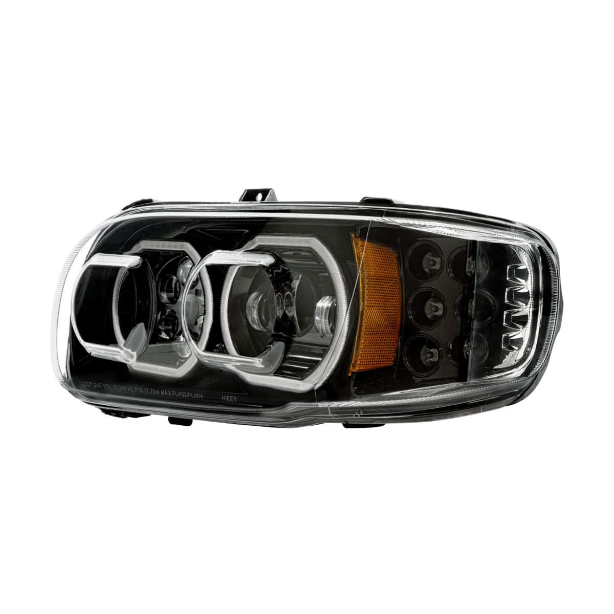 High Power 10 Led Blackout Headlight With 10 Led Turn &Amp; 100 Led Halo For 2008-2024 Peterbilt 389 4 High Power 10 LED Blackout Headlight With 10 LED Turn & 100 LED Halo For 2008-2024 Peterbilt 389