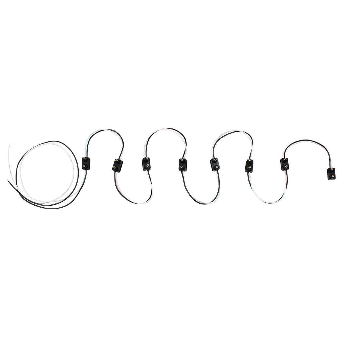 8 Count 2-Prong Male Bullet Plugs 16G Wire Harness - 7" Lead Between Plugs