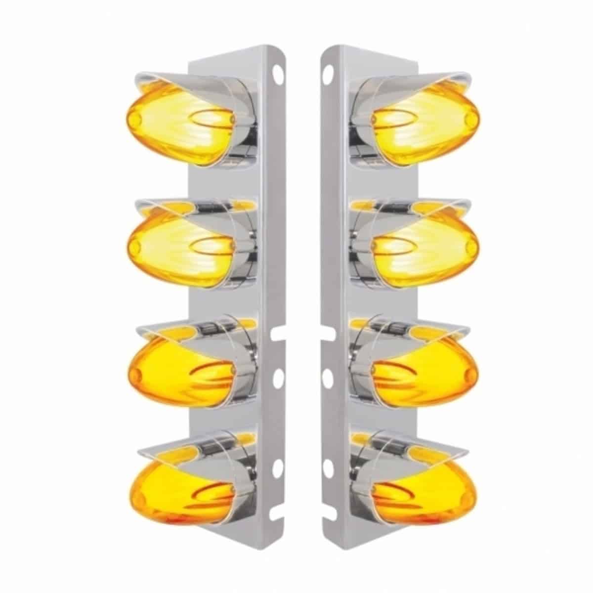 Peterbilt 8-Light Air Cleaner Watermelon Bracket w/Visors