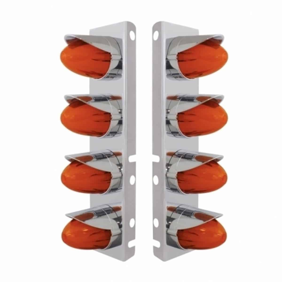 Peterbilt 8-Light Air Cleaner Watermelon Bracket w/Visors