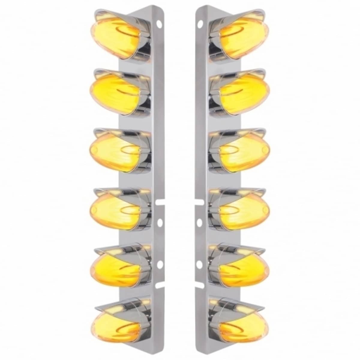 Peterbilt Air Cleaner Watermelon Lights With Visors 3 Peterbilt Air Cleaner Watermelon Lights With Visors