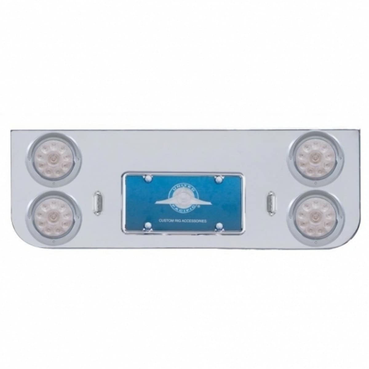 Chrome Rear Center Panel with Clear Lens LEDs