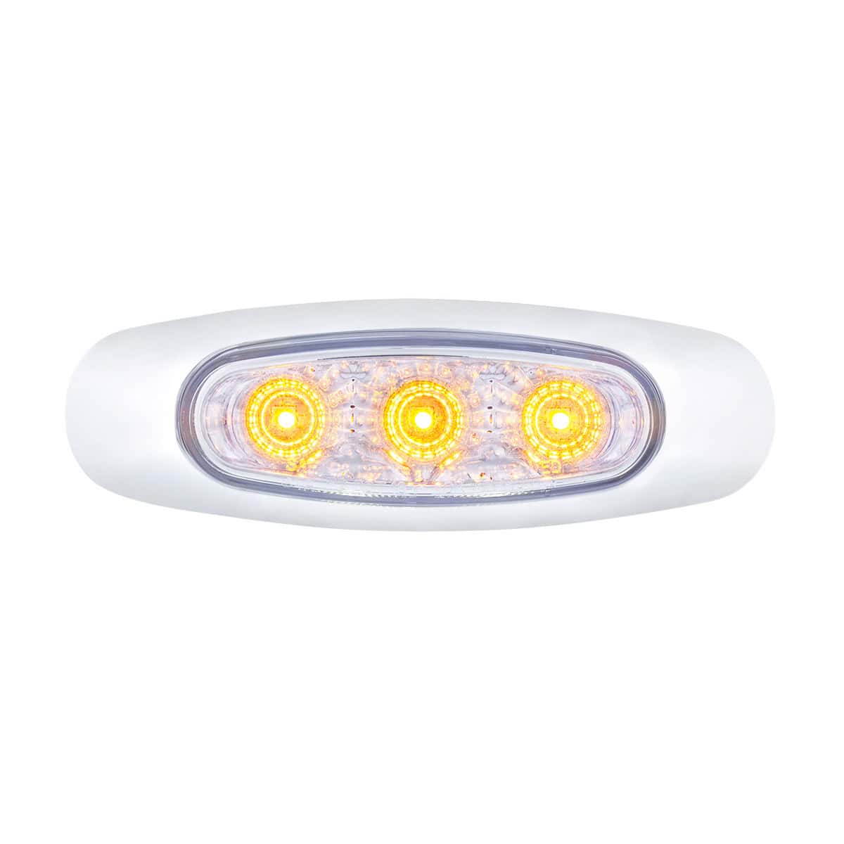 5 LED Reflector Auxiliary/Utility Light With Side Ditch Light - Amber LED/Clear Lens