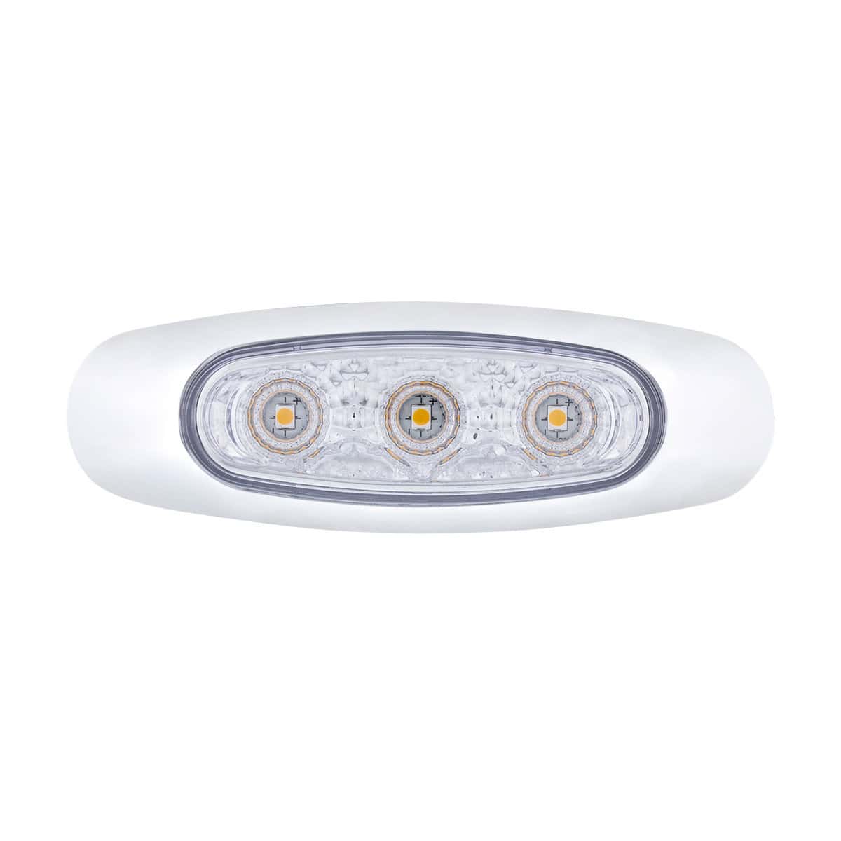 5 LED Reflector Auxiliary/Utility Light With Side Ditch Light - Amber LED/Clear Lens