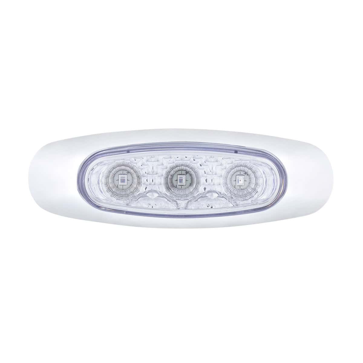 5 LED Reflector Auxiliary/Utility Light With Side Ditch Light -Red LED/Clear Lens