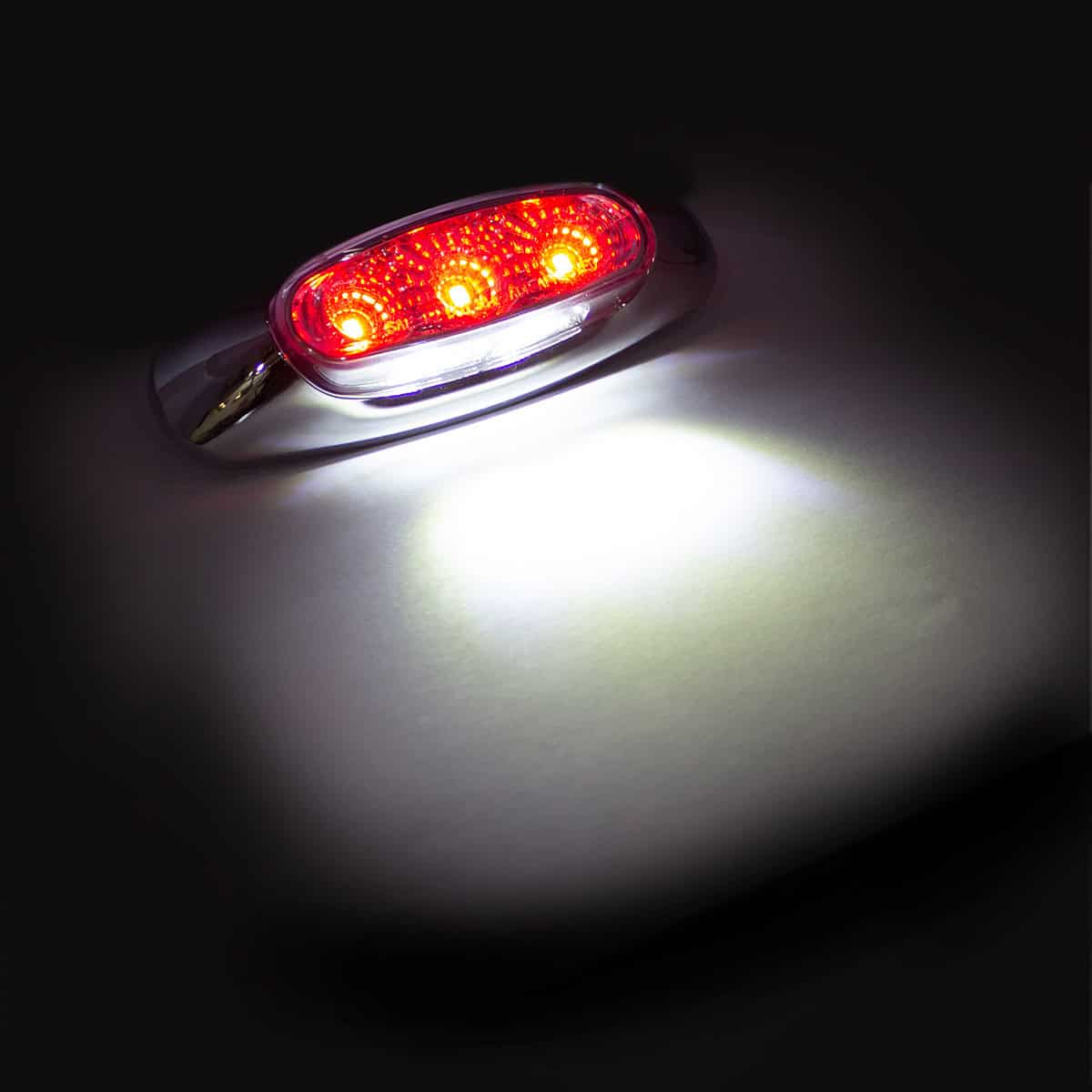 5 Led Reflector Auxiliary/Utility Light With Side Ditch Light -Red Led/Clear Lens 3 5 LED Reflector Auxiliary/Utility Light With Side Ditch Light -Red LED/Clear Lens