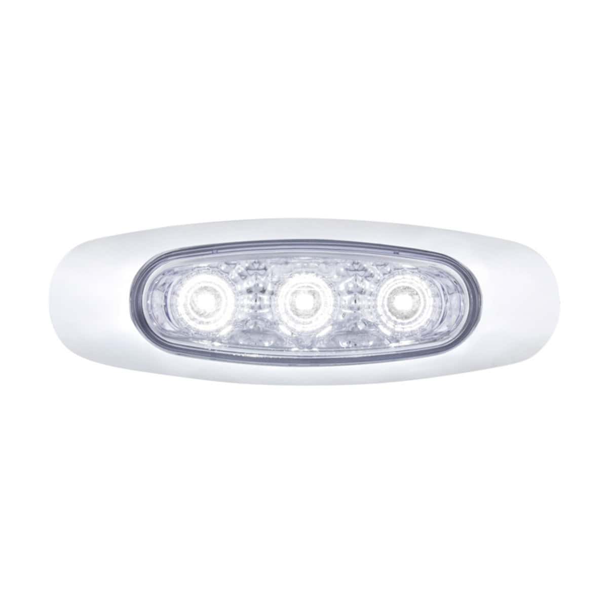 5 LED Reflector Auxiliary/Utility Light With Side Ditch Light -White LED/Clear Lens