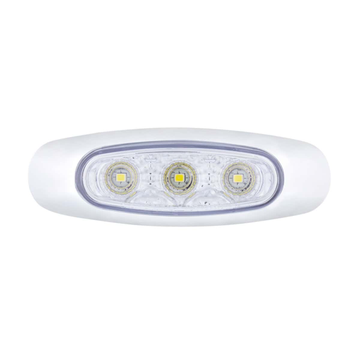 5 LED Reflector Auxiliary/Utility Light With Side Ditch Light -White LED/Clear Lens