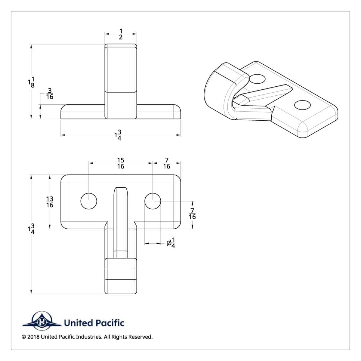 Kenworth Chrome Plastic Sun Visor Hooks 2-Pack