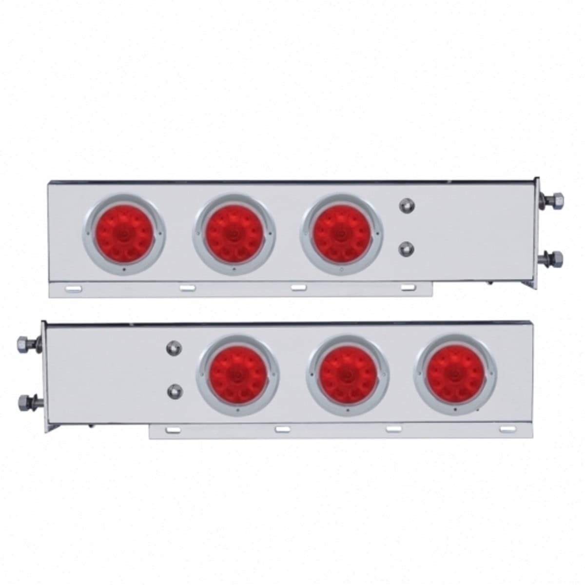 Chrome Rear Light Bar w/Red Lens & LEDs