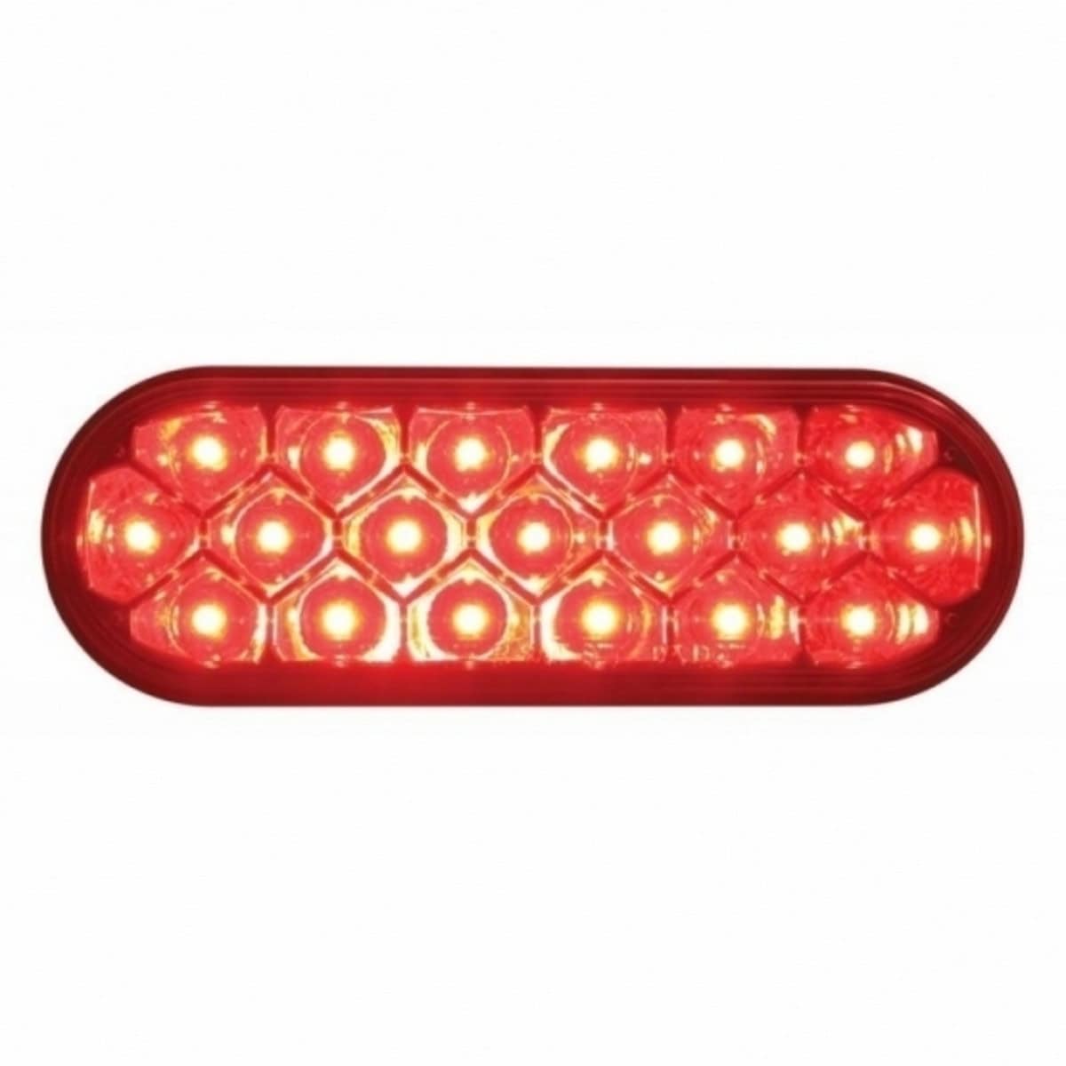 Stainless Mud Flap Plate with 3 Red Oval LEDs