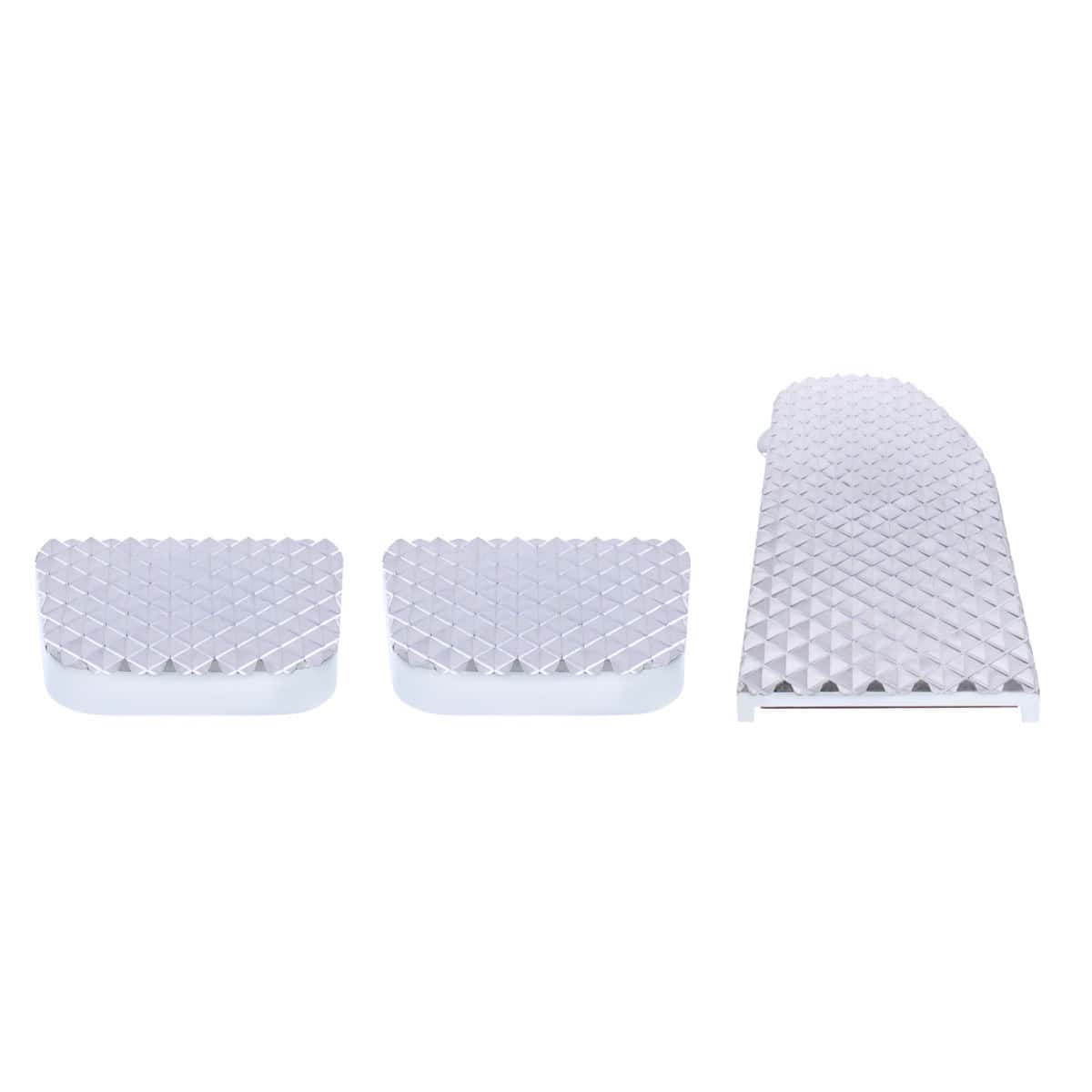 Chrome Billet Aluminum Diamond Pedal Set For 2014+ Peterbilt 567/579/587/589