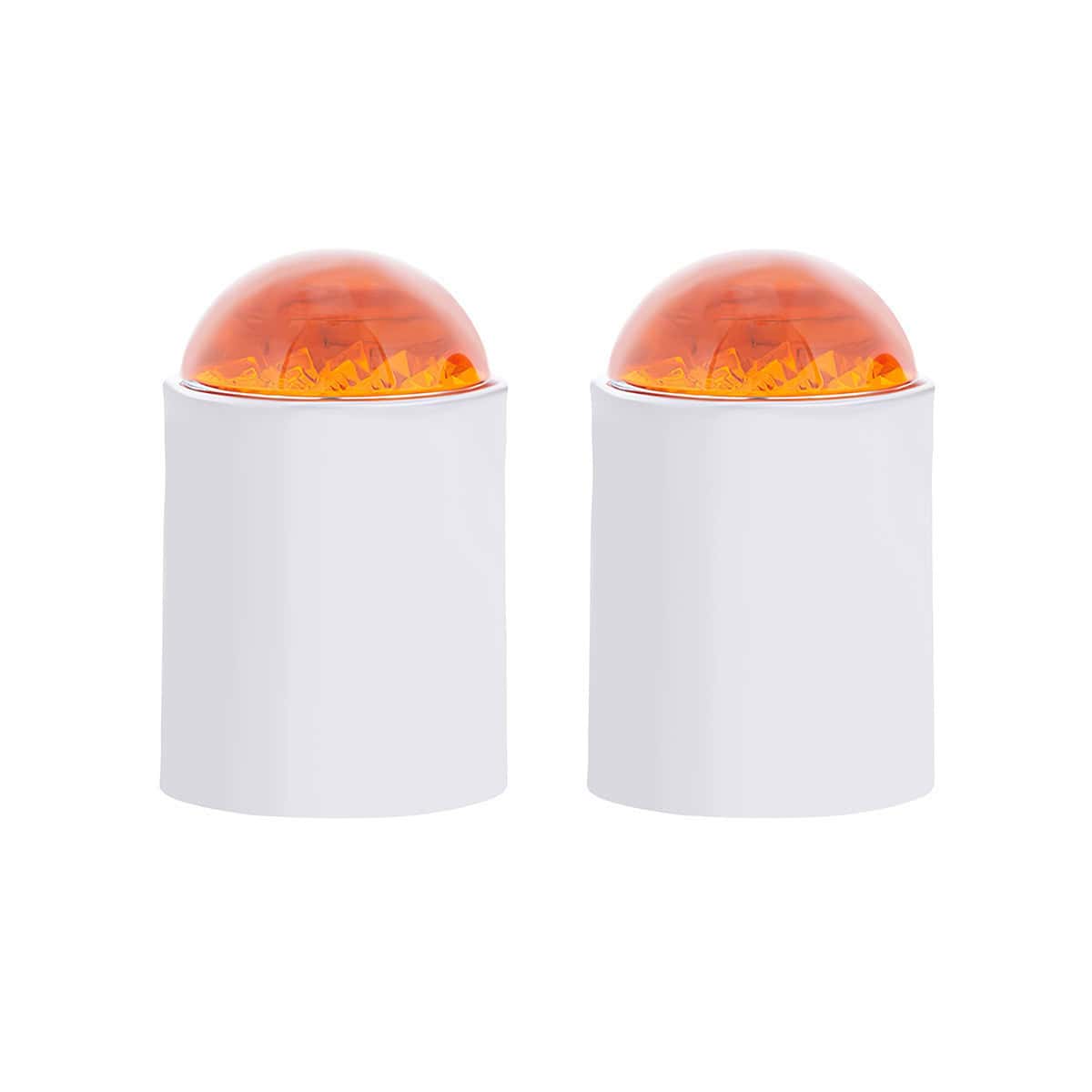 Amber Dome Lens Bumper Guide Tops, 2-Pack