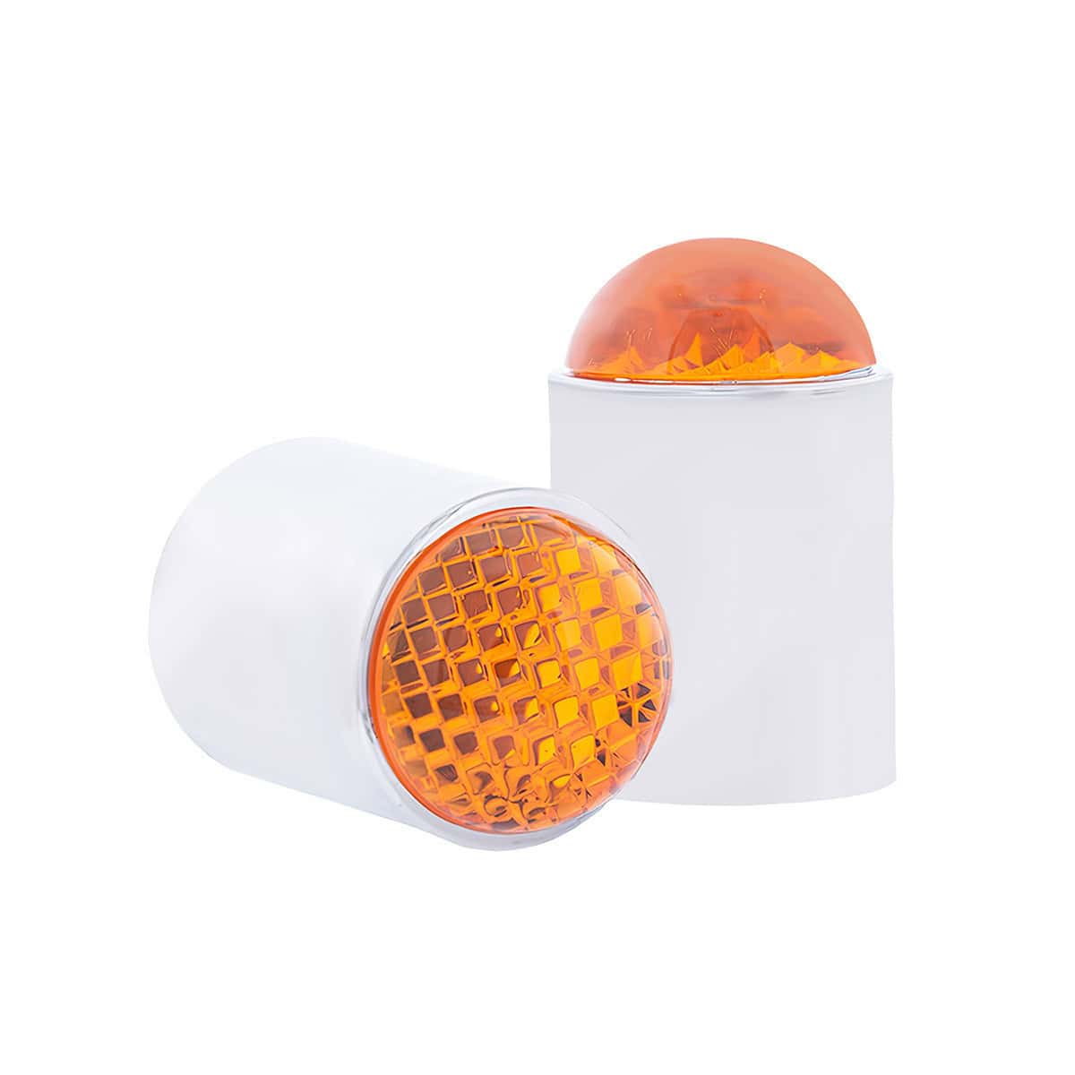 Amber Dome Lens Bumper Guide Tops, 2-Pack