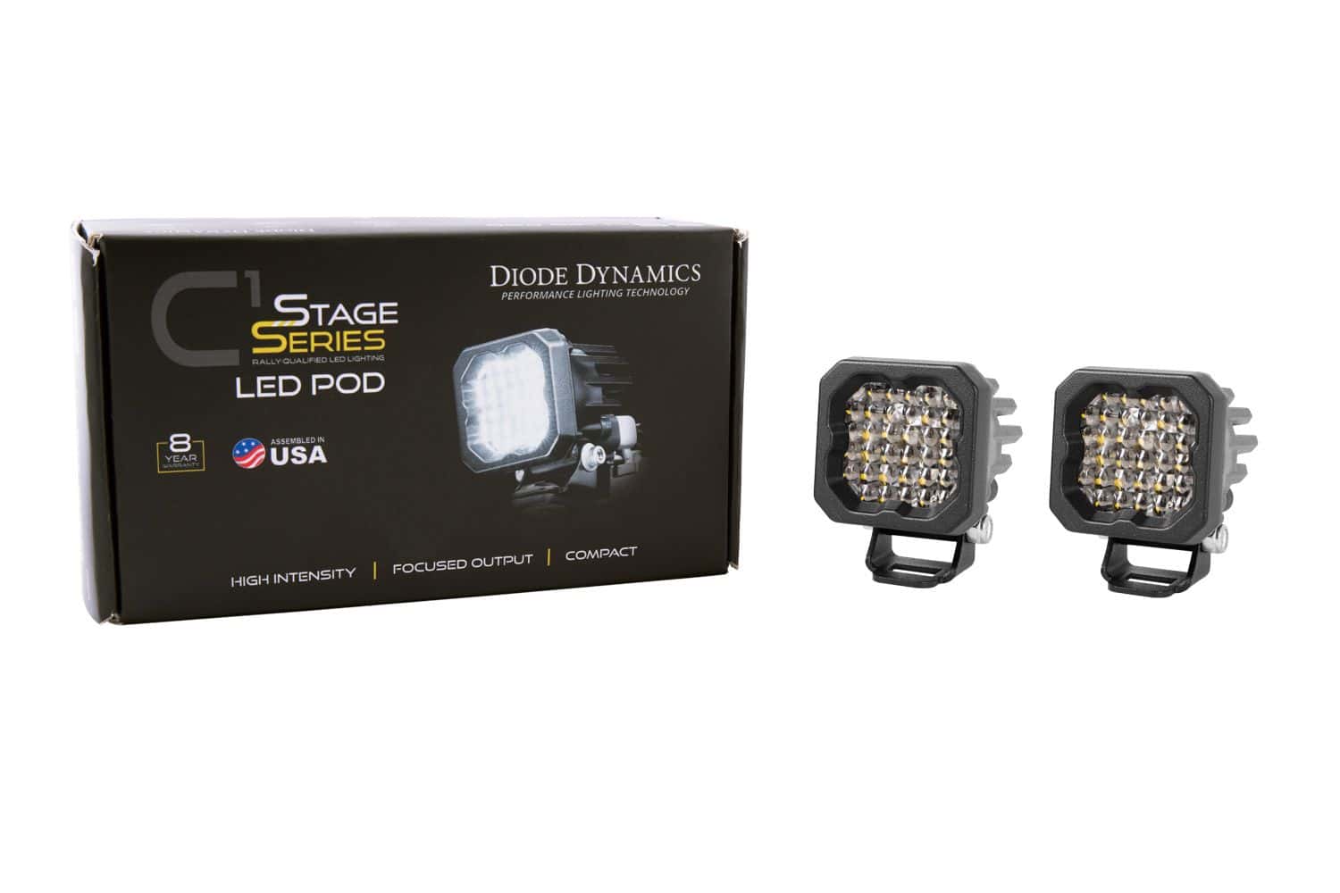 Diode Dynamics Stage Series C1R White Flood LED Pod (pair)