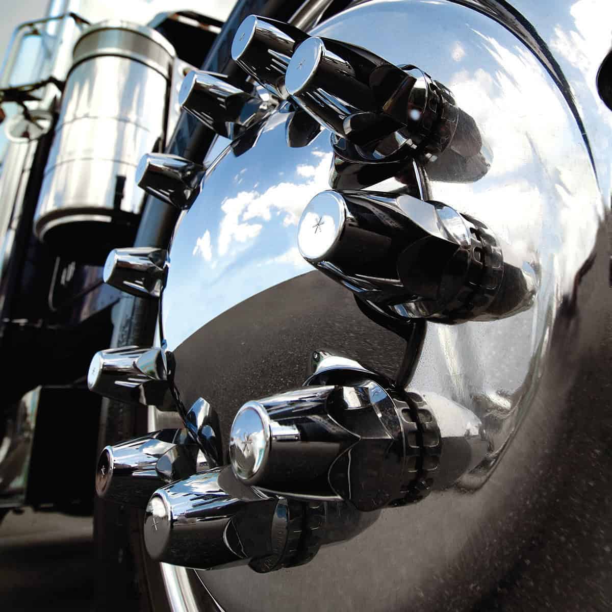 33Mm X 2-3/4&Quot; Chrome Plastic Original Nut Covers - Thread-On 4 33mm x 2-3/4" Chrome Plastic Original Nut Covers - Thread-On