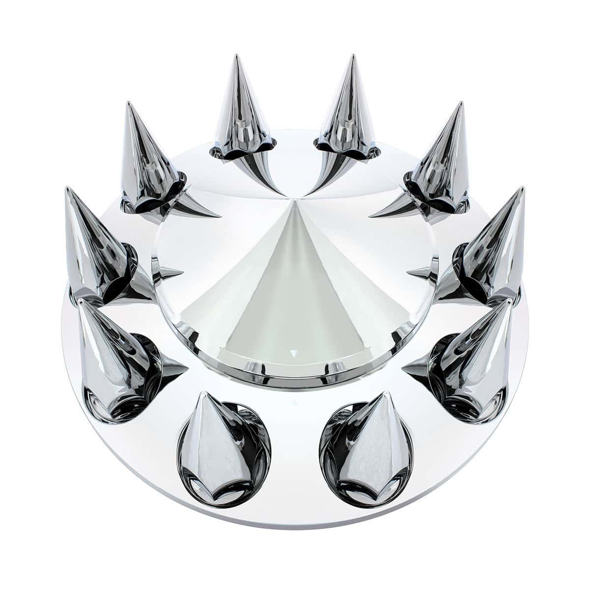Pointed Front Axle Cover With 33mm Spike Thread-On Nut Covers