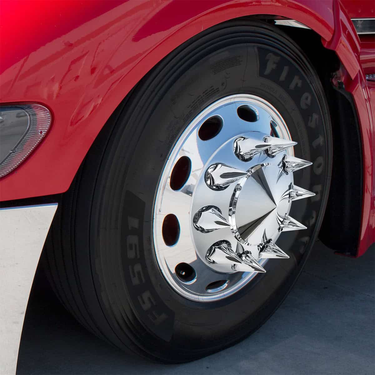 Pointed Front Axle Cover With 33Mm Spike Thread-On Nut Covers 3 Pointed Front Axle Cover With 33mm Spike Thread-On Nut Covers