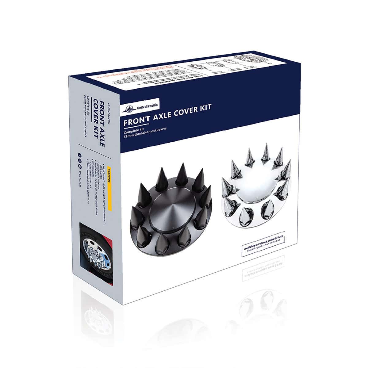 Dome Front Axle Cover With 33Mm Spike Thread-On Nut Covers 3 Dome Front Axle Cover With 33mm Spike Thread-On Nut Covers