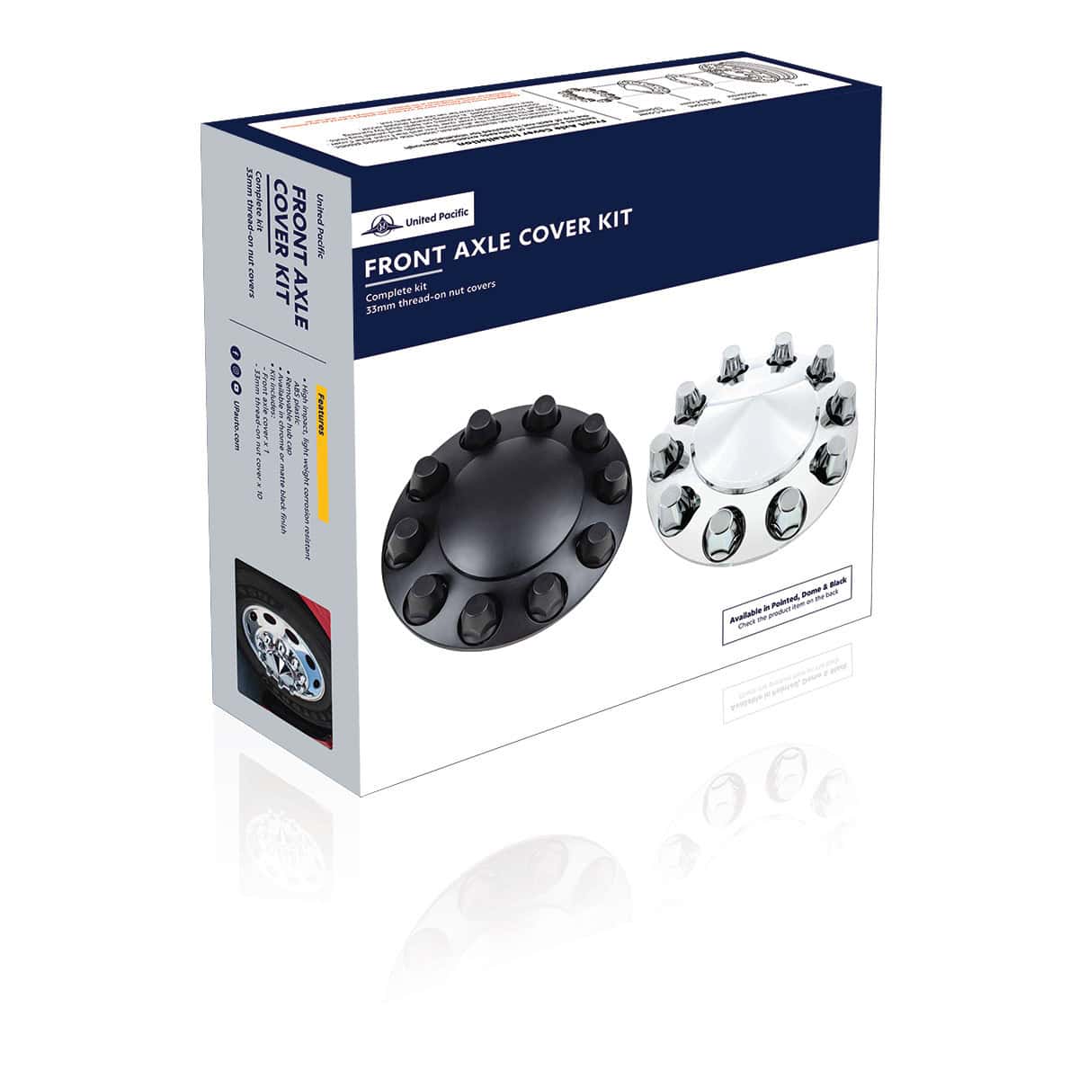 Dome Front Axle Cover With 33Mm Standard Thread-On Nut Covers 8 Dome Front Axle Cover With 33mm Standard Thread-On Nut Covers
