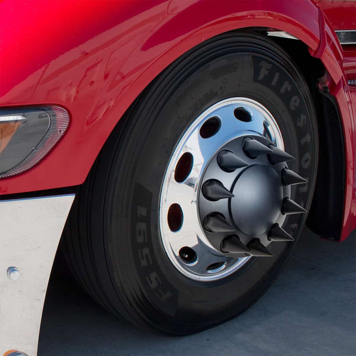 Dome Front Axle Cover With 33Mm Spike Thread-On Nut Covers 6 Dome Front Axle Cover With 33mm Spike Thread-On Nut Covers